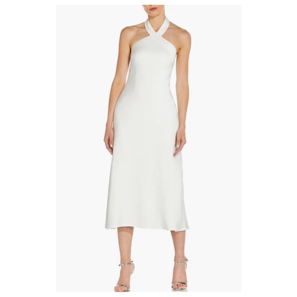 Aidan by Aidan Mattox Halter Midi Dress - Picture 1 of 16